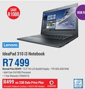 Lenovo IdeaPad 310 i3 Notebook+ R207H WiFi Modem-On 2GB Data Price Plan