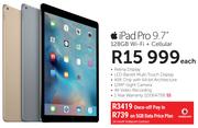 Apple iPad Pro 9.7" 128GB Wi-Fi+ Cellular-On 5GB Data Price Plan