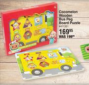 Cocomelon Wooden Bus Peg Board Puzzle