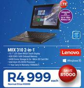 Lenovo MIIK 310 2 In 1-2GB Data price Plan