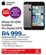 Apple iPhone 5S 32GB Certified Pre-Owned CPO-On uChoose Flexi 150
