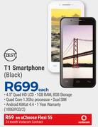 Zest T1 Smartphone Black-Each