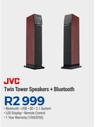 JVC Twin Tower Speakers + Bluetooth