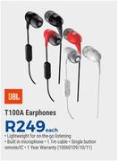 JBL T100A Earphones-Each