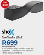 Shox Spin Speaker Black