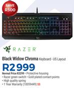 Razer Black Widow Chroma Keyboard (US Layout)