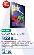 Lenovo Tab2 A10 Tablet with LTE