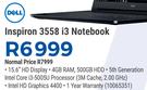 Dell Inspiron 3558 i3 Notebook