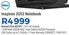 Dell Inspiron 3552 Notebook