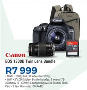 Canon EOS 1300D Twin Lens Bundle