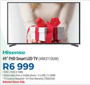 Hisense 49" FHD Smart LED TV 49K3110UW