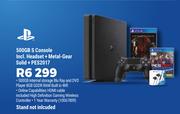 PS4 500GB S Console Including Headset + Metal Gear Solid + PES2017