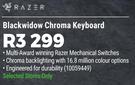 Razer BlackWidow Chroma Keyboard
