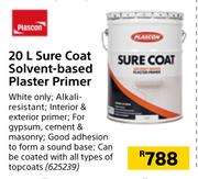 Plascon Sure Coat Solvent Based Plaster Primer-20L