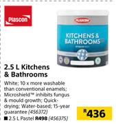 Plascon Kitchens & Bathrooms (White)-2.5Ltr
