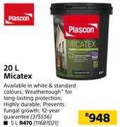 Plascon 20Ltr Micatex