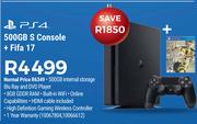 PS4 500GB S Console + FIFA17
