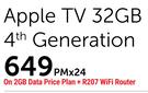 Apple TV 32GB 4th Generation-On 2GB Data price Plan