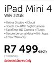Apple iPad Mini 4 WiFi 32GB-Each