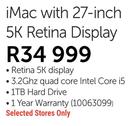 Apple iMac 27 Inch 5K Retina Display