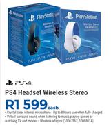 PS4 Headset Wireless stereo-Each