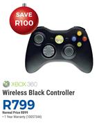 XBox 360 Wireless Black Controller
