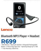 Lenco Bluetooth MP3 Player + Headset