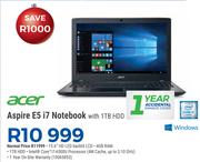 Acer Aspire E5 i7 Notebook-On 5GB Data price Plan