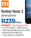 Mi Redmi Note 2 Smartphone-On Smart S