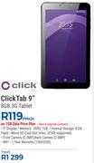 Click Tab 9" 8GB 3G Tablet-On 1GB Data Price Plan