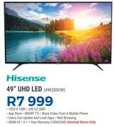 Hisense 49" UHD LED TV 49K300UW