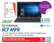 Acer ES1 i3 Notebook