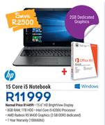 HP 15 Core i5 Notebook-On 5GB Data price Plan