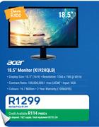 Acer 18.5" Monitor K192HQLB