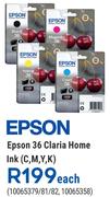 Epson 36 Claria Home Ink(C,M,Y,K)-Each