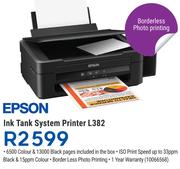 Epson Ink Tank System Printer L382