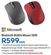Microsoft Bluetooth Mobile Mouse 3600-Each