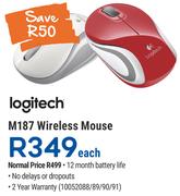 Logitech M187 Wireless Mouse-Each