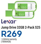 Lexar 32GB 2 Pack S25 Jump Drive