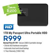 WD 1TB My Passport Ultra Portable HDD