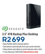 Seagate 3.5" 4TB Backup Plus Desktop