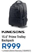 Kingsons 15.6" Prime Trolley Backpack