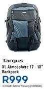 Targus XL Atmosphere 17-18" Backpack
