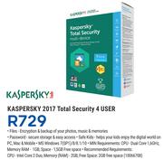 Kaspersky 2017 Total Security 4 User