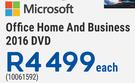 Microsoft Office Home And Business 2016 DVD-Each