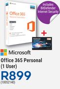 Microsoft Office 365 Personal 1 User