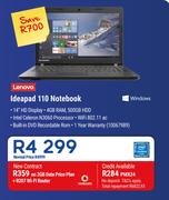 Lenovo Ideapad 110 Notebook-On 2GB Data Price Plan