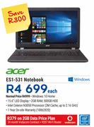 Acer ES1-531 Notebook-On 2GB Data Price Plan