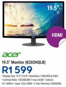 Acer 19.5" Monitor K202HQLB