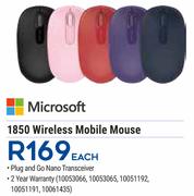 Microsoft 1850 Wireless Mobile Mouse-Each